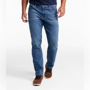 L.L.Bean Men's Comfort Stretch Performance® Jeans, Slim Fit, NWT Straight Leg 34